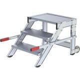 Günzburger Steigtechnik 50431 Aluminium Treppe fahrbar Arbeitshöhe (max.): 2.6m Silber 31kg