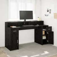 VidaXL Schreibtisch Schwarz Eiche 160x55x91 cm Holzwerkstoff