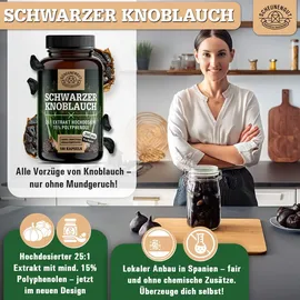 Scheunengut Scheunengut® Schwarzer Knoblauch | 25:1 Extrakt mit natürlichem S-Allylcystein, Allicin & Alliin 180 St