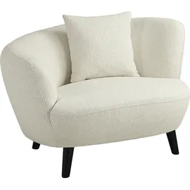 Atlantic Home Collection Loungesessel "Olivia", beige (creme), B:116cm H:76cm T:90cm, ATLANTIC HOME COLLECTION, Sessel, XXL-Sessel, Nierenform-Sessel mit Zierkissen im Originalbezug