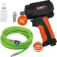 *bliep Ws24 Druckluft-Schlagschrauber 1/2\" mini + PVC-Schlauch leuchtgrün"