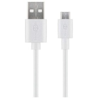 goobay 77527 Micro USB Schnelllade und Synchronisationskabel für Android-Geräte, Weiß