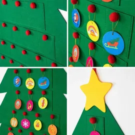 Zolta Adventskalender Weihnachtsbaum Filz 90 cm DIY