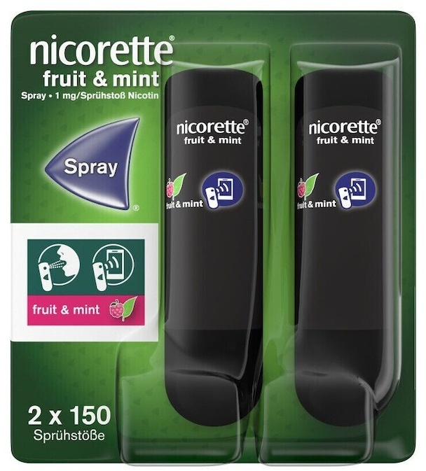 Nicorette Fruit & Mint Spray 1 mg/Sprühstoß NFC Inhaler & Spray
