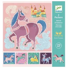 Djeco DJ08915 Schablonen: Pferde