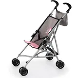 Bayer Design Puppenbuggy mit Tasche Dunkelblau/Pink