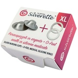 Silverette XL mit O'feel Ringen aus medizinischem Silikon: ermöglicht die korrekte Positionierung der Silberhütchen von Silverette (XL+O-feel)