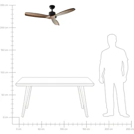 Beliani Arani Deckenventilator 0 cm Braun