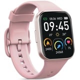 Jugeman Smartwatch Damen, Fitnessuhr Damen 1,69/'' HD Farbdisplay, 25 Sportmodi Fitness Tracker Uhr Pulsmesser Schlafmonitor, IP68 Wasserdicht Sportuhr Damen Schrittzähler Stoppuhr (Rosa)