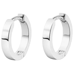 Klappcreolen ADELIA ́S "Damen Ohrringe – Klappcreole aus 925 Silber", Damen, Gr. Damen, Silber 925 (Sterlingsilber), silber, Ohrringe Klappcreolen, Geschenkidee: zeitlos und vielseitig