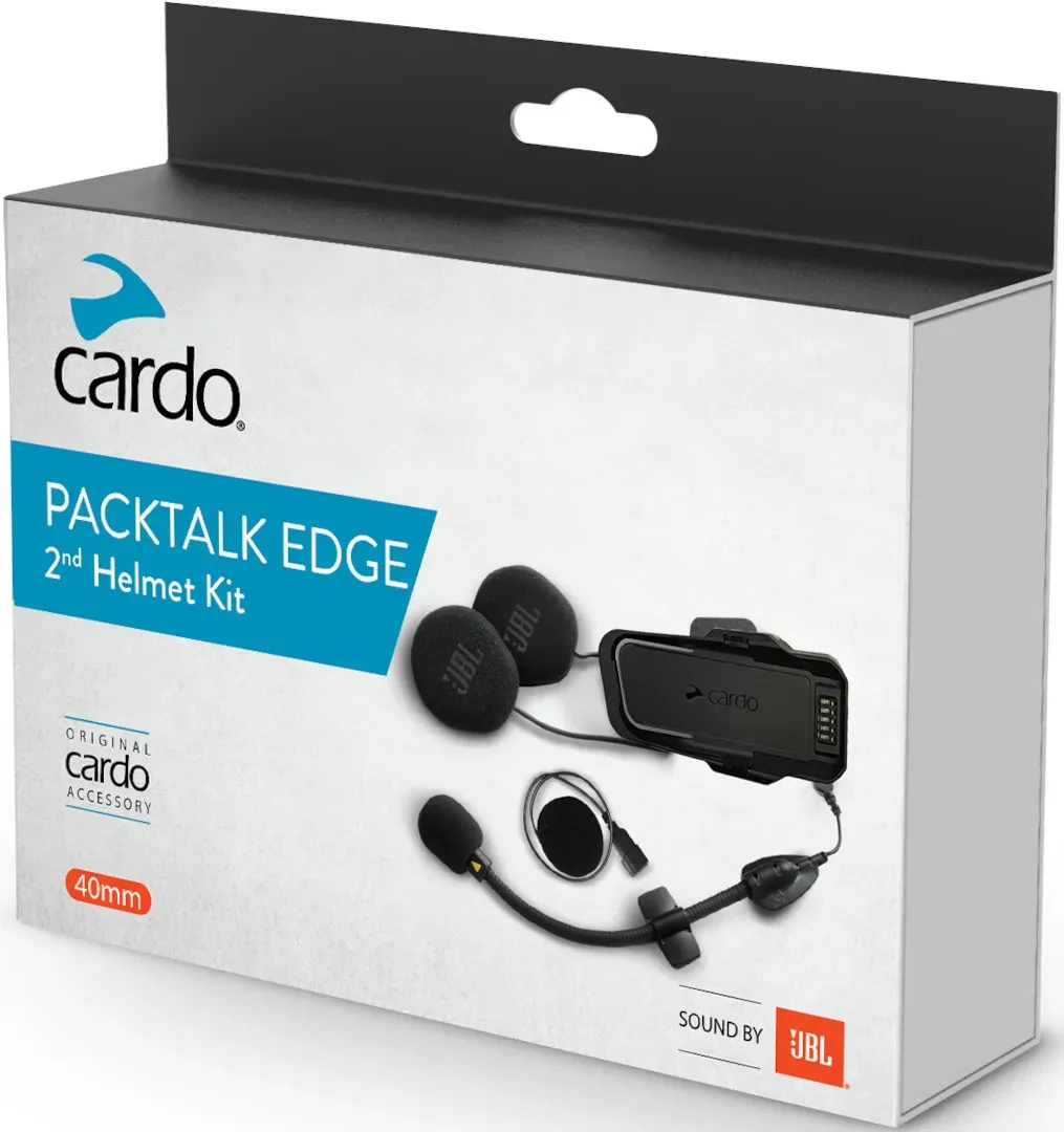 Cardo Packtalk Pro/Edge HD JBL Tweede helm uitbreidingsset, zwart, Eén maat Voorman