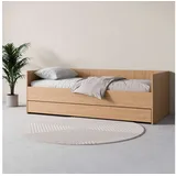 Vox Bett SIMPLE, hydraulischer Bettkasten, optional Zusatzbett/ Schublade (B/T/H: 95/205/68 cm), mehrere Farben, langlebig und stabil, Made in EU beige