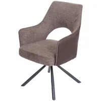 Mendler Esszimmerstuhl HWC-K30, Küchenstuhl Lehnstuhl, drehbar Auto-Position, Stoff/Textil MVG
