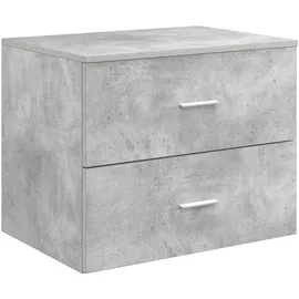 vidaXL Wandaufbewahrung Badezimmer Betongrau 62,5 x 44,5 x 50 cm
