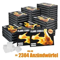 FLAMEUP 2304 x Grill Kamin Kohle Ofen Anzünder Anzündwürfel