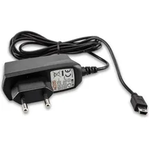 caseroxx Ladegerät Reiselader für Garmin DriveSmart 55 & Digital Traffic, hochwertiges Ladegerät mit Netzteil zum Aufladen (Flexibles, stabiles Kabel in schwarz)