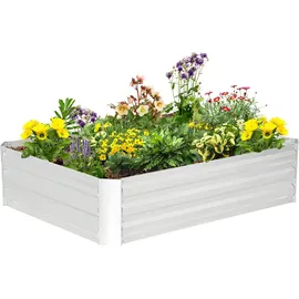 Outsunny Hochbeet 120 x 90 x 30 cm Silber