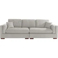 Home Affaire Big-Sofa »Fresh Pond«, in vielen Bezugsqualitäten und Farben, B/T/H: 290/96/95 cm grau