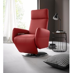 Relaxsessel PLACES OF STYLE „Kobra“ Sessel Gr. NaturLEDER, 2-motorig-mit Aufstehhilfe, Aufstehhilfe, B/H/T: 71 cm x 108 cm x 82 cm, rot (feuerrot) Lesesessel und Relaxsessel in Größe S, wahlweise mit Motor Aufstehhilfe