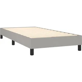 vidaXL Boxspringbett mit Matratze Hellgrau 100x200 cm Stoff1372996