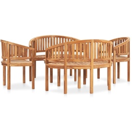 vidaXL 5-tlg. Garten-Lounge-Set Massivholz Teak