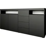 borchardt Möbel Highboard »Kapstadt«, Breite 200 cm, schwarz