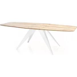 WFL GROUP Fatina 180 x 76 x 90 cm ausziehbar Eiche braun