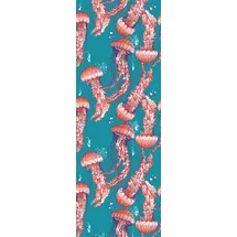 Queence Vinyltapete Aylin 90x300 cm 0,9 m2 Blau/Bunt