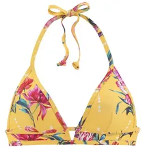 SUNSEEKER Triangel-Bikini-Top Damen gelb-bedruckt Gr.34 Cup C/D