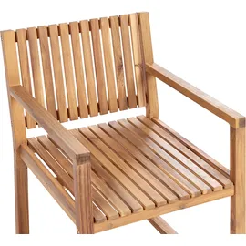 Beliani Sassari Premium Gartenstuhl 2er Set 59 x 59 x 108 cm hellgrün