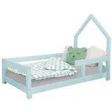 Kinderhausbett POPPI 80 x 160 hellblau 1 - Blau