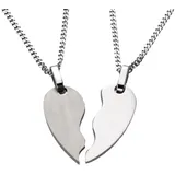 Firetti Schmuckset »Multipack Schmuck Geschenk Halskette Namenskette Liebe Herz«, (4 tlg.), mit Zirkonia (synth.),