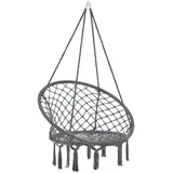 casa.pro Hängesessel, Dunkelgrau Textil, 80x140x80 cm, Gartenmöbel, Hängesessel