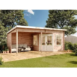 Alpholz Gartenhaus Carl-28 622x332cm natur (L1.1.00047.0)