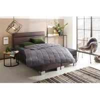 OTTO home Gewichtsdecke OTTO HOME "Jayden, Bettdecke 135x200 cm", grau (anthrazit), B:135cm L:200cm, Bezug: 100% Baumwolle. Füllung: 100% Polyester, Bettdecken, Bettdecken, Sommer, Winter, Decke fördert ruhigen Schlaf