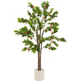 ML-Design Kunstpflanze Orangenbaum 160 cm, aus Kunststoff,
