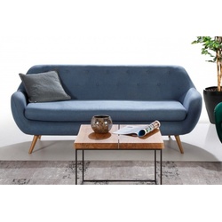 JVmoebel Sofa, Holzbeine blau