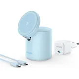 Anker 623 Magnetisches Kabelloses Ladegerät MagGo, Wolkengrau - Grau