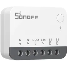 Sonoff ZBMINIR2 Zigbee Smart Schalter, Zigbee 3.0 Lictschalter, Zigbee Smart Switch Funktioniert mit Alexa & Google Home, Zigbee Hub Erforderlich, Neutralleitung Erforderlich