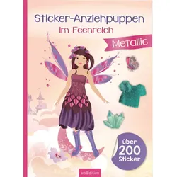 ARSEDITION 135386 Sticker-Anziehpuppen Metallic – Im Feenreich