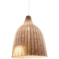 Ideal Lux Holz-Pendelleuchte HAUNT, Ø 35cm, E27 max. 60W, Weidenkorb-Schirm, Weide natur IDEA-159812