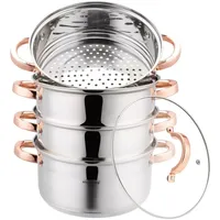 Klausberg 5-Tlg Matowarka Dampfgarer Töpfset Dampfkochtöpfe 22cm KB-7733