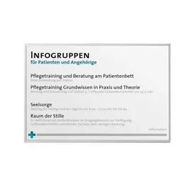 MADRID Silver Line Wegweiser ~DIN A4 quer, inkl. Sicherung und Schattenfuge