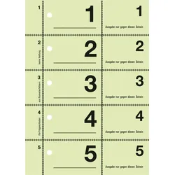 Avery Zweckform Garderobennummern A6 farbig sortiert 100 Blatt / Block farbig sortiert