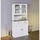 Interlink Inter Link Buffetschrank Westerland - Kiefer massiv, 2 Schubladen, - Weiss, Sepia lackiert