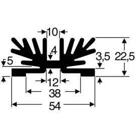 FISCHER ELEKTRONIK 10022453 SK 65 37,5 SA 1 x M3 Kühlkörper 3.5 K/W (L x B x H) 54 x 37.5 x 22mm SOT-32