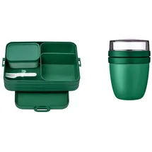 Mepal Lunch to go Set - Lunchbox Take A break Large mit Lunchpot - praktischer Müslibecher - Brotdose mit Fächern, geeignet für bis zu 8 But