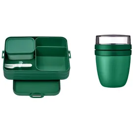 Mepal Lunch to go Set - Lunchbox Take A break Large mit Lunchpot - praktischer Müslibecher - Brotdose mit Fächern, geeignet für bis zu 8 But