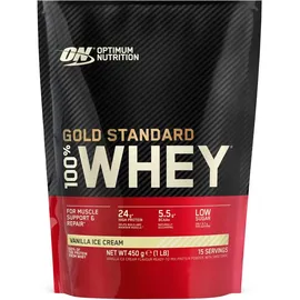 Optimum Nutrition Gold Standard 100% Whey Vanilla Ice Cream Pulver 450 g