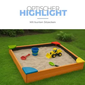 BestLivings Sandkasten mit Abdeckung braun